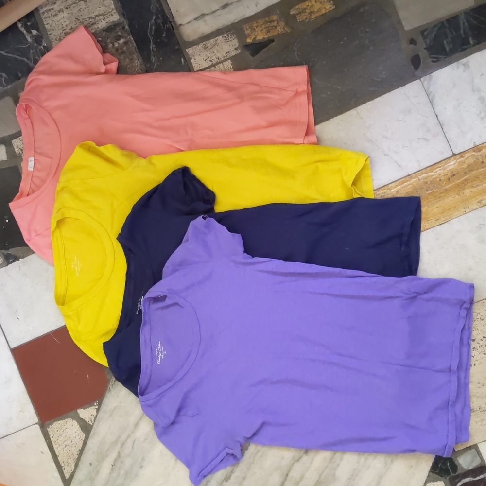 Lot of 4 J.Crew vintage cotton shirt sleeved shirts
